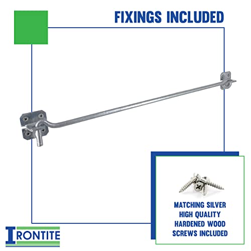 IRONTITE® Extra Long Cabin Hook 450mm (18"), Gate Hook and Eye Latch Lock - Image 2