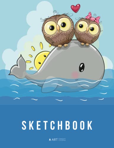 Sketchbook For Toddlers: Cute Whale Cover: Blank Sketch Pad for Kids 1-3; Large Drawing Book for Scribbling, Coloring, Doodling and Drawing - 110 Pages (8.5 x 11) image 2
