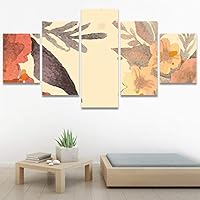 SIGNWIN 5 Panel Canvas Wall Art Modern Art Bouquet Colorful Decorative Elements Floral Multicolor Photography - 60