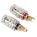 Aramox Gold Plated Speaker Terminal Binding Post, Professional Connector Socket for Amplifier, 10pcs Bronze Terminal Blocks for Electrician