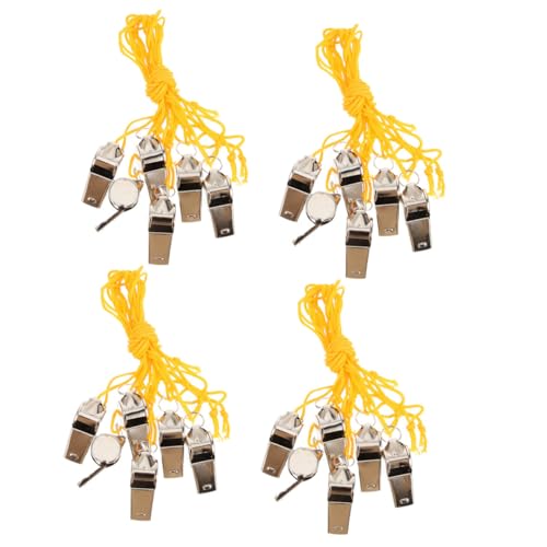 24 silbatos deportivos con cordón para árbitros y emergencia miniatura 6