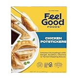 Feel Good Foods Chicken Dumplings 10oz Frozen Potstickers with Tamari Dipping Sauce, Gluten Free