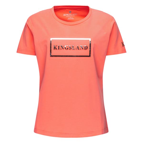 Polo femme col V bleu marine en maille premium Kingsfield classic