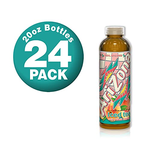 AriZona Peach Tea, 20 Fl Oz (Pack of 24)