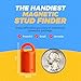 MagnetPal Magnetic Wall Stud Finder - Small Easy Behind Wall Stud Finder, Wood Finder, Tool for Finding Studs (3 Pack) (Orange)