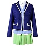 EChunchan The Quintessential Quintuplets Nakano Miku School Dress Daily Uniform Cosplay Costume Halloween Costume (Female S)