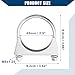 Hihaha Round U Bolt Clamp/Muffler Exhaust Clamps for Car RV Truck Boat/Durable Mild Steel 2.5