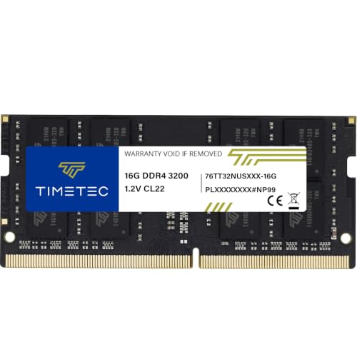 Timetec 16GB DDR4 3200MHz PC4-25600 Non-ECC Niebuforowany 1.2V CL22 2Rx8 Podwójna ranga 260-pinowy SODIMM kompatybilny z AMD i Intel Gaming Laptop Notebook komputer PC Pamięć Moduł pamięci RAM