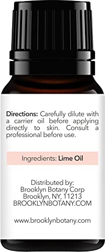 Brooklyn Botany Lime Essential Oil – 100% Pure And Natural Therapeutic Grade Essential Oil - Lime Oil For Aromatherapy And Diffuser – 0.33 Fl Oz #TOP2