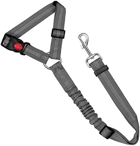 Comfortable Dog Cat Safety Seat Belt Strap Car Headrest Restraint Adjustable Nylon Fabric Dog Restraints Vehicle Seatbelts Harness.Easy to Use.(2 Packs)