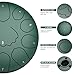 Rain Drum for Outside Garden, 8 Inches 11 Notes Steel Tongue Drum, Waterproof Meditation Rain Chime, Musical Instruments for Adult Gift with Bag, Music Book, Mallets (Green)