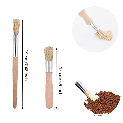 4 Stuck Kaffeepinsel, Kaffeemühle Reinigungsbürste Holz Kaffeemühle Bürste Espressobürste für Handkaffeemaschine… – Bild 3