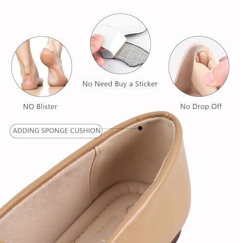 Image of MUSSHOE Loafers for Women Pointed Toe: Dressy Gold Bit Flats, Suede BusinessCasual Slip On Shoes for Office Work,Interview & Teacher