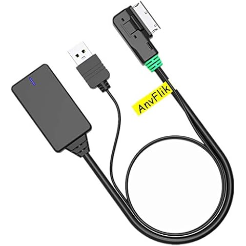 AMI/MDI Bluetooth Wireless Music Cable Compatible with Audi - Bluetooth 5.0 USB Audio Adapter Music Interface 2G 3G Music Adapter Cable Accessories Works with Smartphone Bluetooth Capable Devices Cover