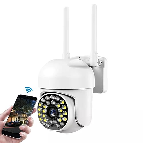 EviKoo Cámara de seguridad inalámbrica para exteriores, cámara de seguridad WiFi con rotación de...