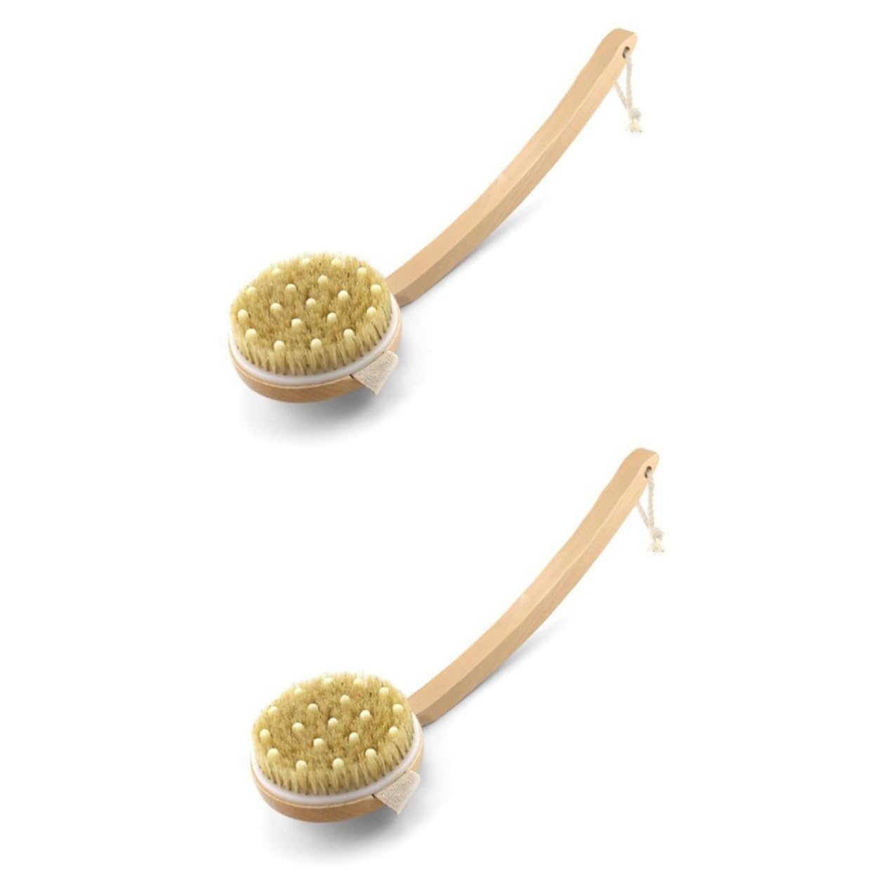 minkissy 2 Cepillos Con Mango Curvo Y Cuentas Suaves