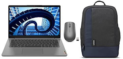 Image of Lenovo IdeaPad Slim3 2021 i3 11thGen 14 inchFHD IPS Thin&Light(8GB /256GB SSD /Win /MS /Backlit KB /Fingerprint /2Yr Warranty)82H700SVIN+ 15.6 inchBackpack+Wireless Mouse Optical Sensor 1200 DPI, 2.4 GHz Nano USB