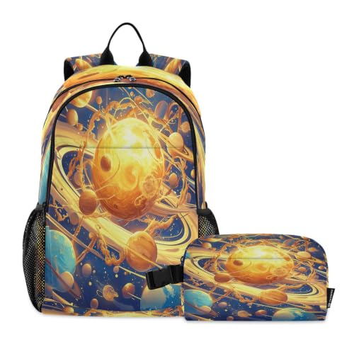 Sac à dos étudiant soleil lune pour voyage des enfants et sorties scolaires