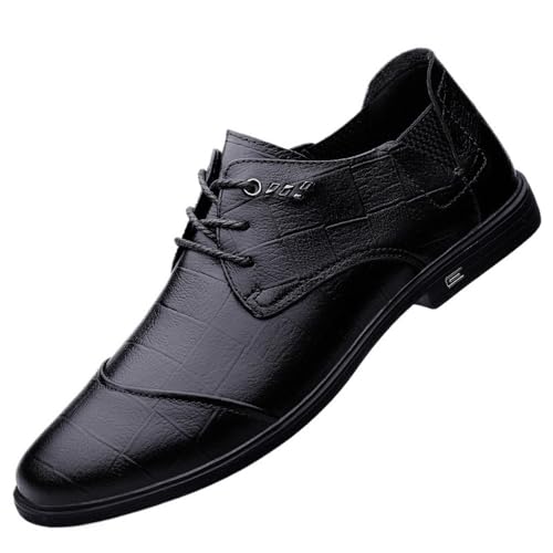 Men's Lace Up Oxford Dress Shoes Polishing Leather Formal Business Casual Footwear