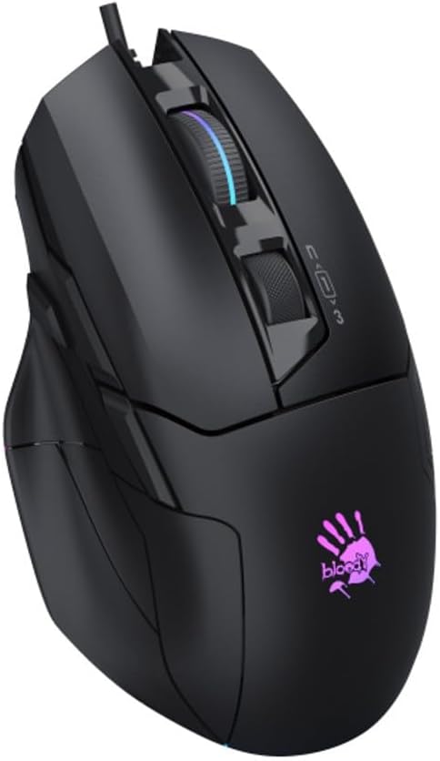 Bloody Gaming W70 Max Gaming Mouse, 10000 DPI, 250 IPS, RGB, Black