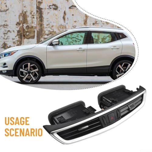 Center for DASH Vent Assembly For Nissan For Rogue For Sport 2017 2018 2019 2020, Interior Control Panel Vent, A/C Air Vent Outlet Panel For Car Truck Accessory OEM 68750-6MA0A Black by Cloudpower - Image 4