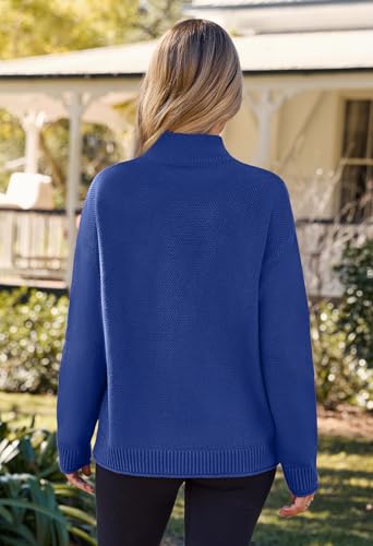 Image of MEROKEETY Women's Turtleneck Long Sleeve Sweater 2025 Fall Cozy Knit Loose Casual Trendy Pullover Tops Winter Clothes