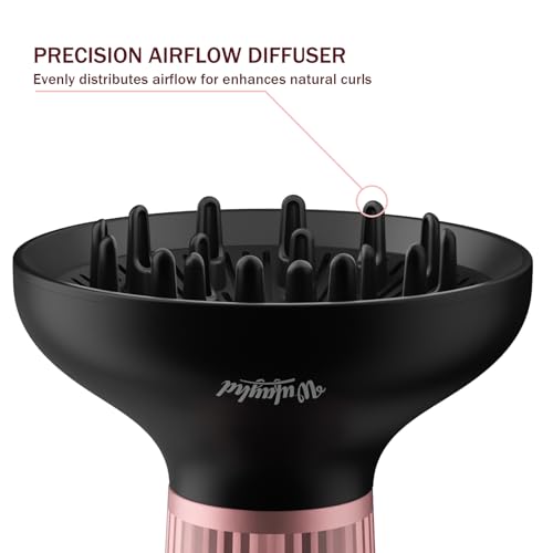 Image of WUFAYHD Diffuser Hair Dryer for Curly Hair with Ceramic Technology, Lightweight Elegance, 2-in-1, Hair Diffuser, Reduces Frizz, Enhances Curls, Volumizes, Portable Hair Dryer, ALCI Safety Plug