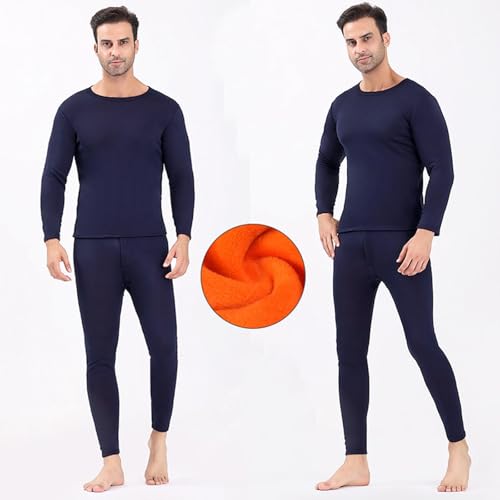 Thermal Underwear for Men&Women Long Johs Thermal Underwear Unisex Fleece Cotton Base Layer Set for Cold Weather L-4XL3
