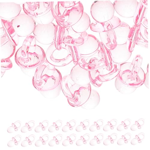 Imagen de Yardwe 50piezas Chupetes De Plástico para Shower Decoraciones para Mesa De Shower Mini Chupetes Decorativos