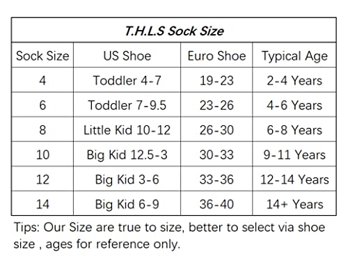T.h.l.s Unisex Girls Boys Little Kids Youth School Uniform Crew Dress Socks Seamless Dark Grey 6 Pack #TOP1