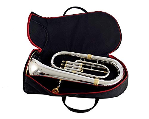 NauticalMart Bb Euphonium Nickel + Brass 3 Valve | Collectible Gift, Perfect for Christmas & Holiday Gifting