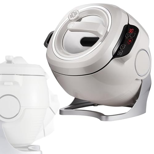 自動電気フライパン | 自動調理機 2000W | 3段階スピード | 炒め物 | シチュー | スープ | 360°回転加熱 | ワンタッチスタート