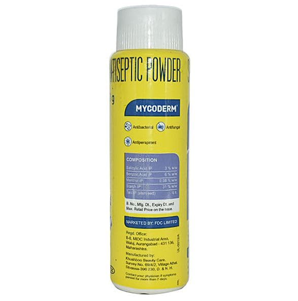 Image of Mycoderm - Bottle of 150 gm Antiseptic Powder