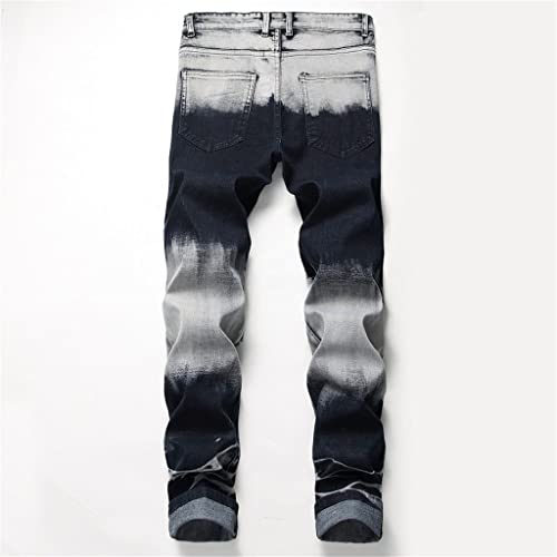 Jeans plus taille camouflage patchwork fit pour homme - 2