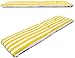VIGIVISION Cojín para Tumbona. Colchón Tumbona Acolchada Medidas 180 x 50 x 5 cm (Rayas Amarillo)