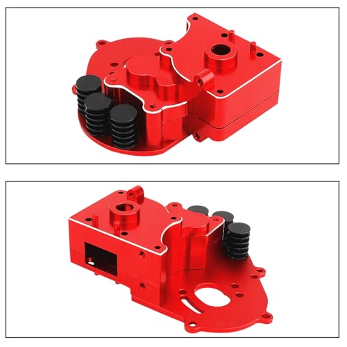 Aluminum Transmission Case Gearbox with Motor Plate and Arm Mounts Upgrade Parts for 1/10 Slash 2WD Rustler Stampede Bandit 2WD RC Car, Replacement of 3691/A - Thumbnail 4