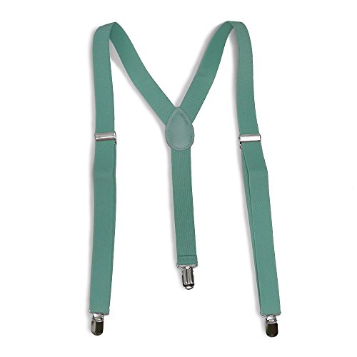 Mint Green Suspender Classic Accessory for Children, Teens, and Adults up to 38"