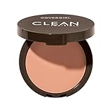 Covergirl Clean Invisible Pressed Powder, Lightweight, Breathable, Vegan Formula, Medium Light 135, 0.38oz