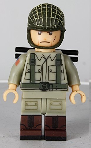Army Minifigure WWII US 17th / 82nd Airborne Paratrooper Custom Building Military Soldier
