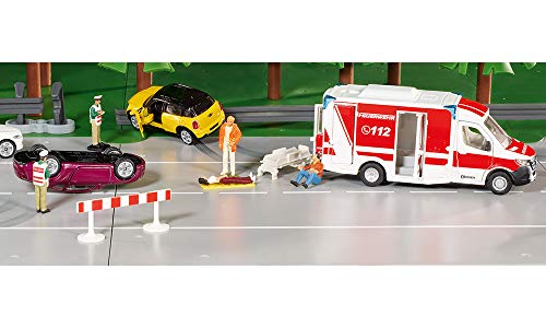 Siku 2115, Ambulanza Mercedes-Benz Miesen Type C, 1:50, Metallo E Plastica, Rosso E Bianco, Tettuccio Rimovibile, Con Barella E Tavola Spinale - 6