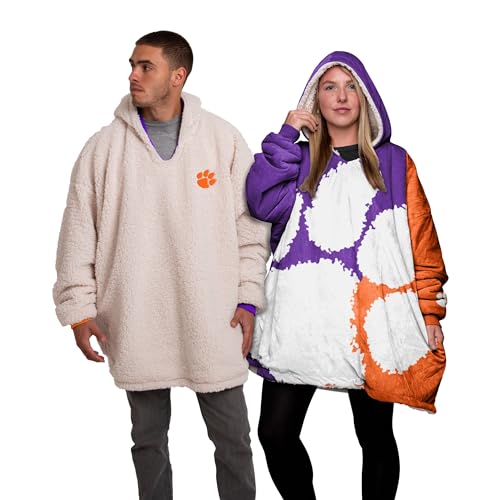 FOCO Clemson Tigers NCAA Reversible Colorblock Hoodeez