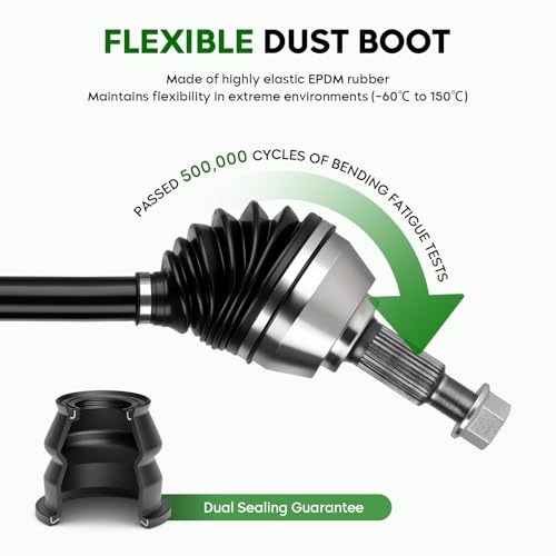 Front Right Passenger Side CV Axle Shaft Assembly Fit for Nissan Maxima V6 3.5L 2009 2010 2011 2012 2013 2014 (for S SV Model Only) by Youxmoto - Used condition - Image 6