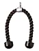 Valeo Universal Triceps Rope Pulldown, 27-Inch Heavy Duty Coated Nylon Rope With Solid Rubber Ends And Chrome Plated Attachment,VA4525BK