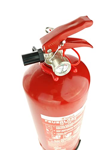 notlok Safety Work – 2x Gaśnica Proszkowa ABC 2 kg | Ciśnieniowa z Manometrem | Z Uchwytami Montażowymi | Do Domu, Kuchni i Samochodu