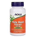 NOW Supplements, Holy Basil Extract 500 mg (Holy Basil is a Sacred Plant in Ayurveda), 90 Veg Capsules