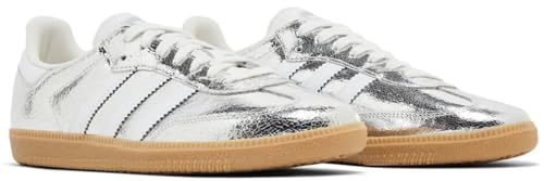 Adidas Samba OG Womens Sneaker (Silver Metallic Cracked Leather, 5)2