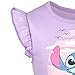 Disney Lilo & Stitch Big Girls Short Sleeve Dress Purple 10-12