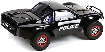 Custom Body Compatible for 1/10 Slash RC Car Truck Shell Cover fits on All Slash Versions (Truck not Included) (PoliceBlack) - 2