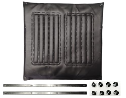 Silver Sport 2 Wheelchair Back Cushion 18 inch,Wheelchair Replacement bacy,Vinyl Back Upholstery 18x18”,Embossed,Replacement Parts, with Hardware,STDS3J4608.Suitable for K1/K2 wheelchairs(1Ea,Black)