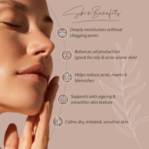 Image of Jojoba Oil | 100% Pure & Cold Pressed Carrier Oil for Face, Hair & Body | Lightweight Non-Sticky Moisturiser for Oily & Dry Skin | Helps Control Acne, Frizz & Dryness | 120 ml